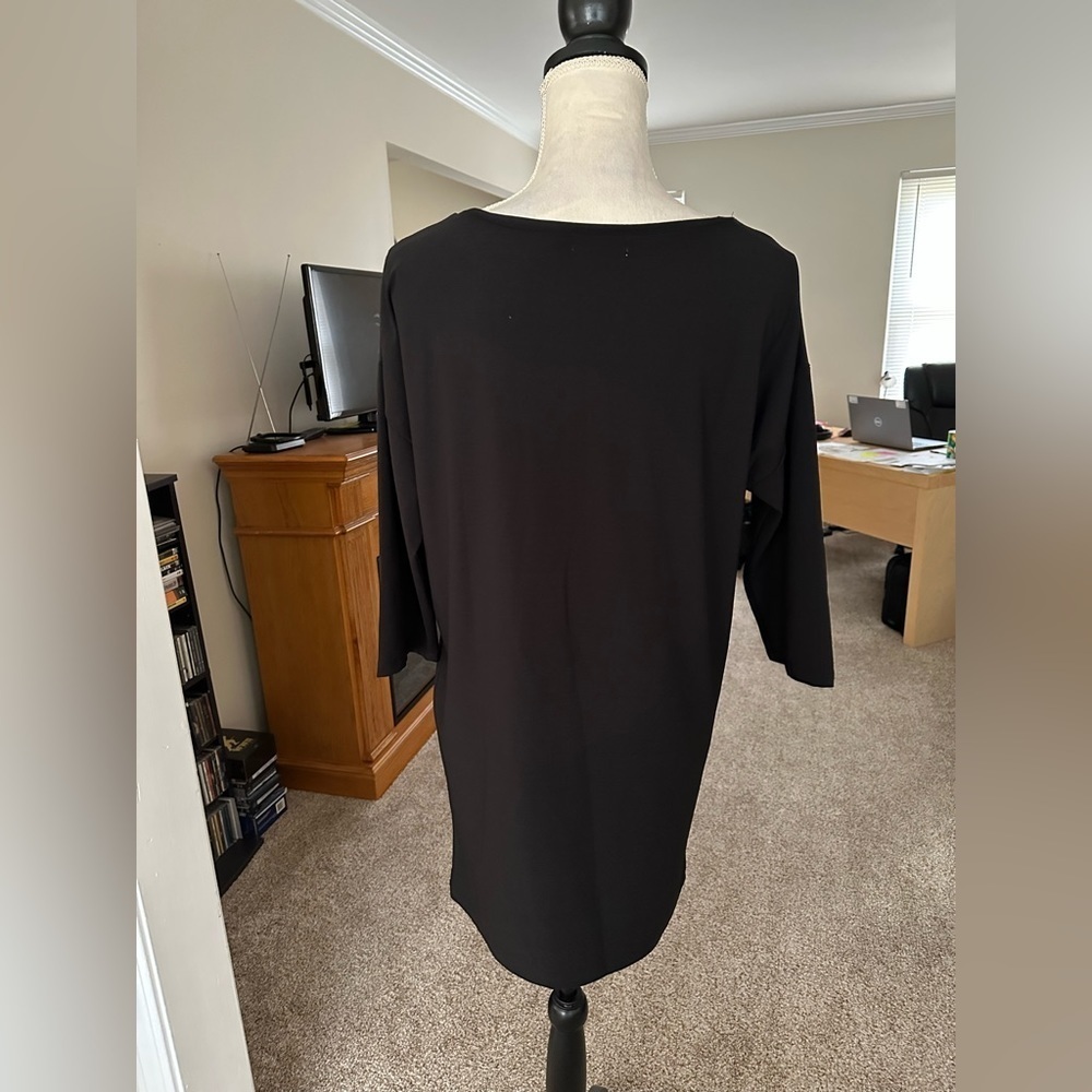 Nordstrom Leith Mini Dress Black 3/4 Sleeve Size XS NWOT - Picture 3 of 8